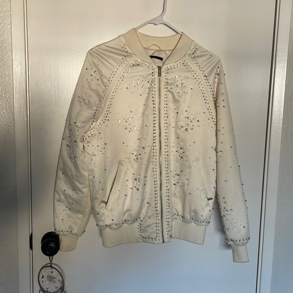 House of CB Satin Bomber Jacket